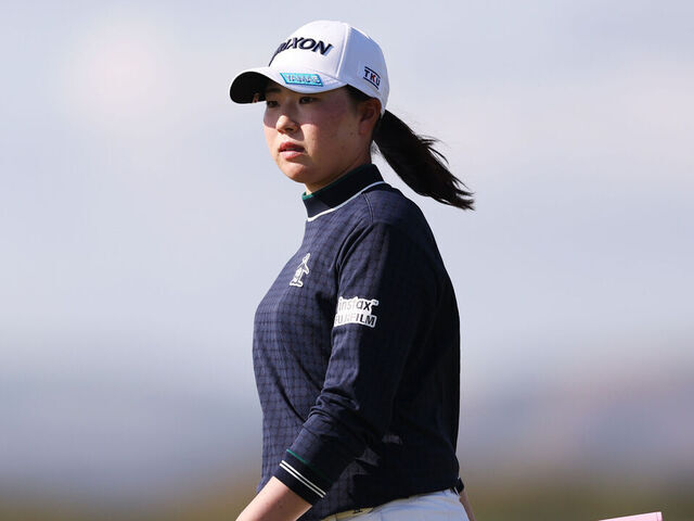 BRIDGEND, WALES - JULY 31: Rio Takeda of Japan walks on the 17th hole during the first round of the AIG Women's Open 2025 at Royal Porthcawl Golf Club on July 31, 2025 in Bridgend, Wales.