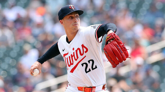 MINNEAPOLIS, MINNESOTA - JULY 30: Griffin Jax #22 of the Minnesota Twins delivers a pitch against the Boston Red Sox in the ninth inning at Target Field on July 30, 2025 in Minneapolis, Minnesota. The Red Sox defeated the Twins 13-1.