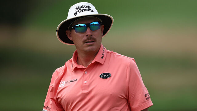 GREENSBORO, NORTH CAROLINA - JULY 31: Joel Dahmen of the United States looks on from the 15th green during the first round of the Wyndham Championship 2025 at Sedgefield Country Club on July 31, 2025 in Greensboro, North Carolina.