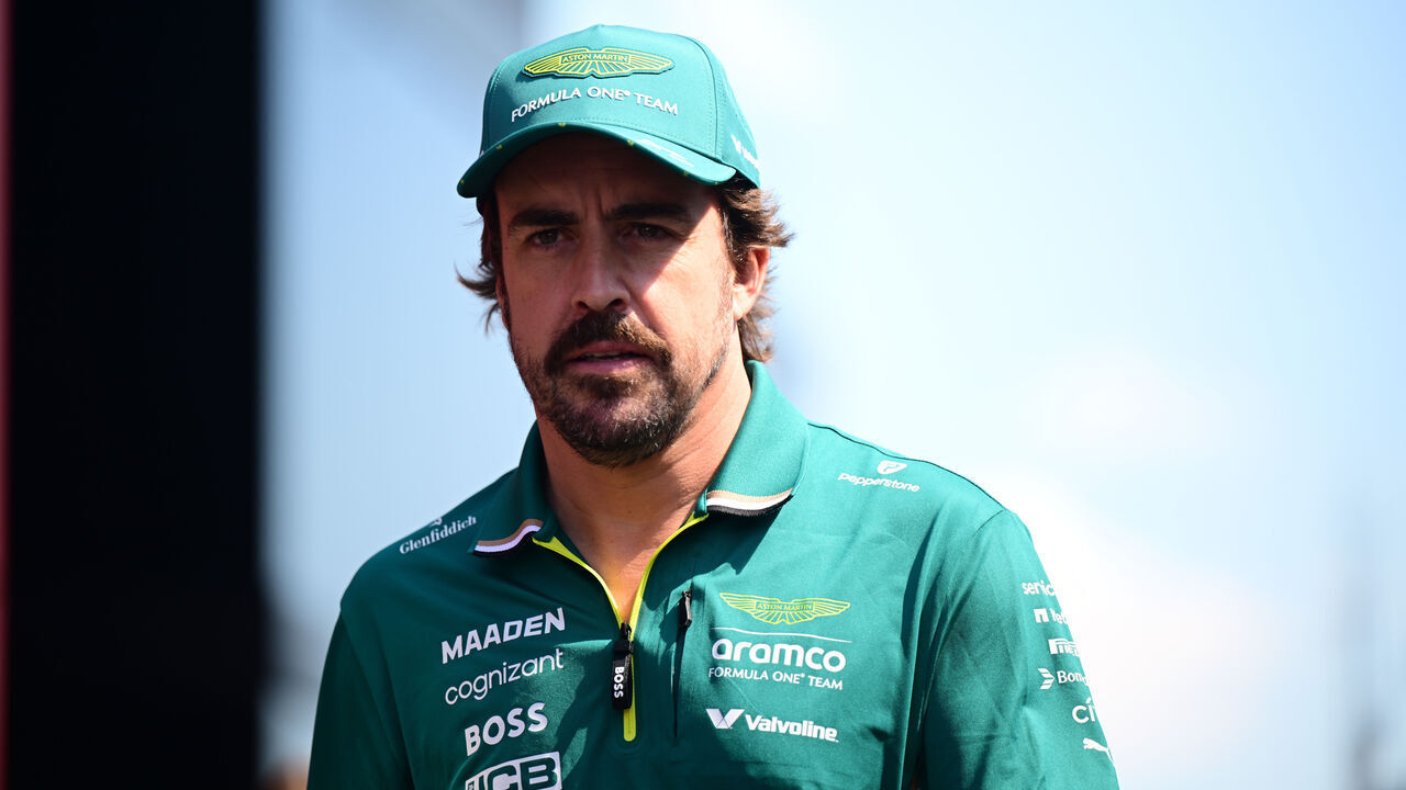 Fernando Alonso of the Aston Martin Cognizant F1 Team walks in the paddock during media day of the Hungarian GP, the 14th round of the Formula 1 World Championship in Hungaroring, Mogyorod, Central Hungary, Hungary, on July 31, 2025.