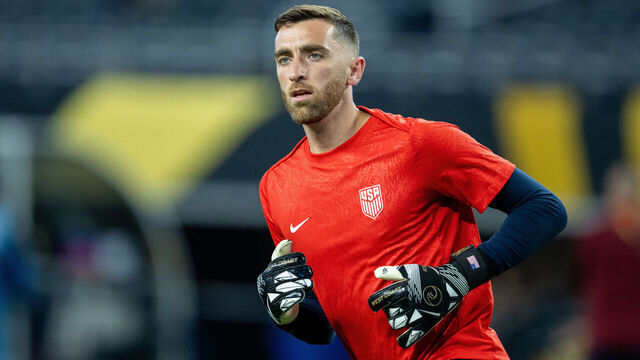 ARLINGTON, TEXAS - JUNE 22: Matt Turner of United Statesduring the Group Stage - Group D match between United States and Haiti as part of the 2025 CONCACAF Gold Cup at AT&T Stadium on June 22, 2025 in Arlington, Texas.