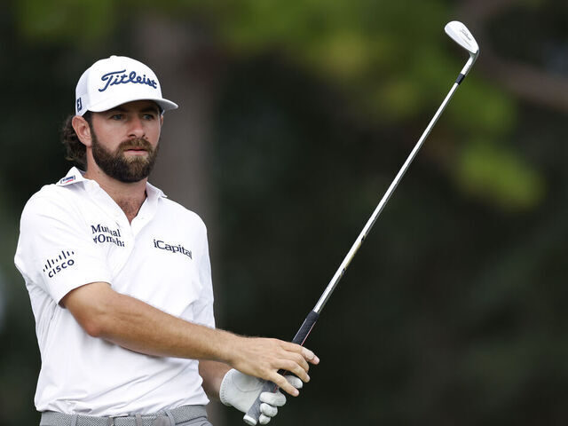 GREENSBORO, NORTH CAROLINA - AUGUST 01: Cameron Young of the United States plays his shot from the 16th tee during the second round of the Wyndham Championship 2025 at Sedgefield Country Club on August 01, 2025 in Greensboro, North Carolina.