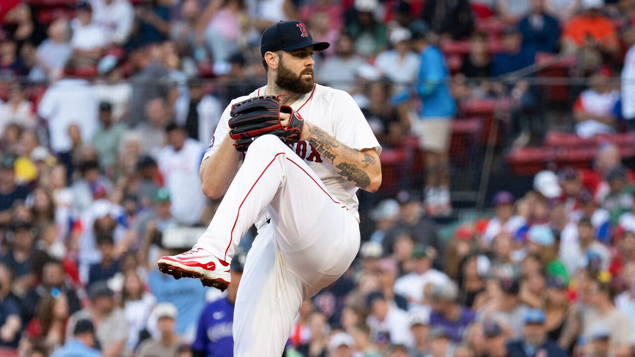 BOSTON, MA - JULY 09: Lucas Giolito #54 of the Boston Red Sox pitches during the game between the Colorado Rockies and the Boston Red Sox at Fenway Park on Wednesday, July 9, 2025 in Boston, Massachusetts.