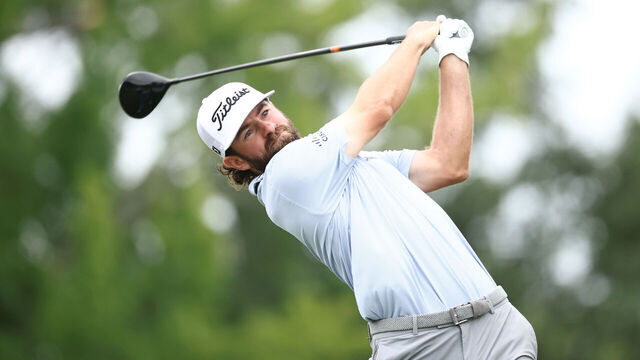 GREENSBORO, NORTH CAROLINA - AUGUST 03: Cameron Young of the United States plays his shot from the 11th tee during the final round of the Wyndham Championship 2025 at Sedgefield Country Club on August 03, 2025 in Greensboro, North Carolina.