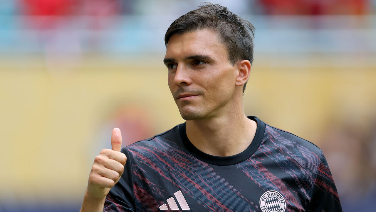 MIAMI GARDENS, FLORIDA - JUNE 29: Joao Palhinha of Bayern Munich portrait before the FIFA Club World Cup 2025 round of 16 match between CR Flamengo and FC Bayern München at Hard Rock Stadium on June 29, 2025 in Miami Gardens, Florida.