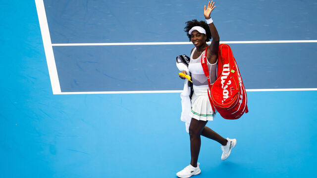 MASON, OHIO - AUGUST 07: Venus Williams of the United States walks off the court after losing to Jessica Bouzas Maneiro of Spain in the first round on Day 1 of the Cincinnati Open at Lindner Family Tennis Center on August 07, 2025 in Mason, Ohio