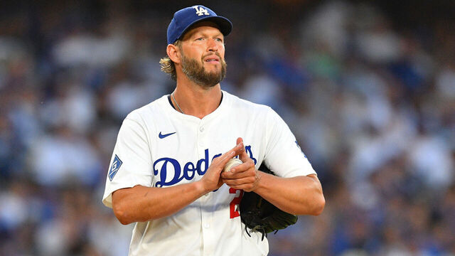 LOS ANGELES, CA - JULY 02: Los Angeles Dodgers pitcher Clayton Kershaw (22) looks on during the MLB game between the Chicago White Sox and the Los Angeles Dodgers on July 2, 2025 at Dodger Stadium in Los Angeles, CA.