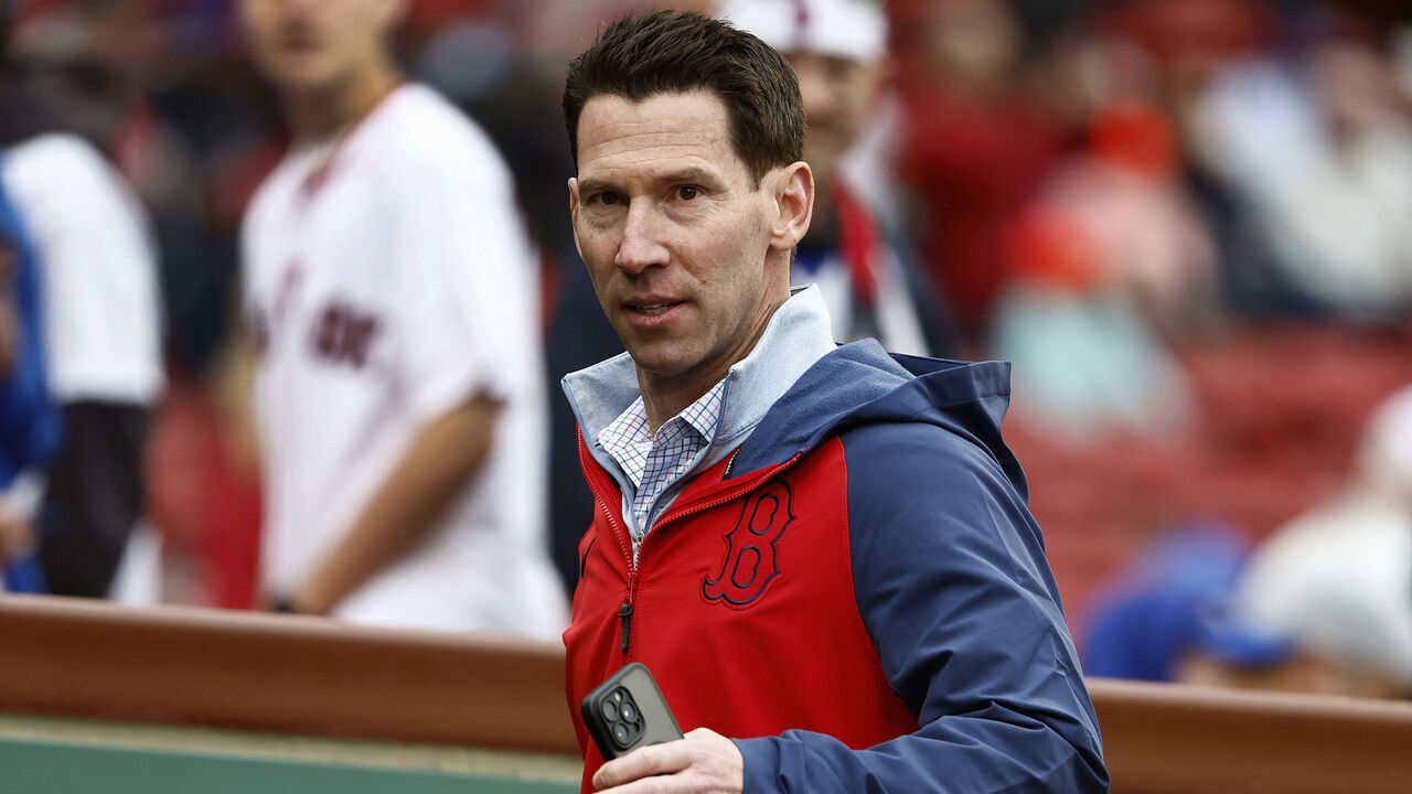 BOSTON, MA - MAY 19: Craig Breslow chief baseball officer of the Boston Red Sox before the game against the New York Mets at Fenway Park on May 19, 2025 in Boston, Massachusetts.