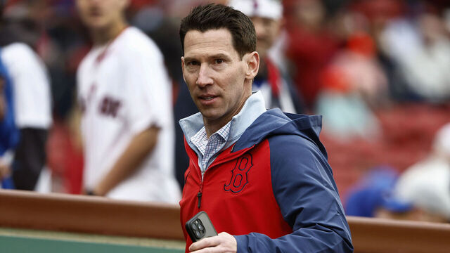 BOSTON, MA - MAY 19: Craig Breslow chief baseball officer of the Boston Red Sox before the game against the New York Mets at Fenway Park on May 19, 2025 in Boston, Massachusetts.