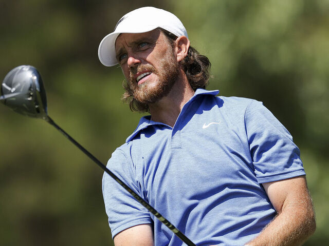 MEMPHIS, TENNESSEE - AUGUST 08: Tommy Fleetwood of England watches a tee shot on the seventh hole during the second round of the FedEx St. Jude Championship 2025 at TPC Southwind on August 08, 2025 in Memphis, Tennessee.