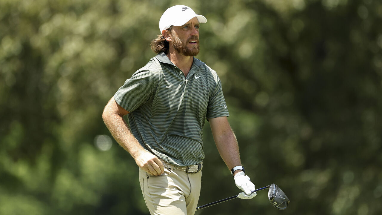 MEMPHIS, TENNESSEE - AUGUST 09: Tommy Fleetwood of England looks on while playing the seventh hole during the third round of the FedEx St. Jude Championship 2025 at TPC Southwind on August 09, 2025 in Memphis, Tennessee.