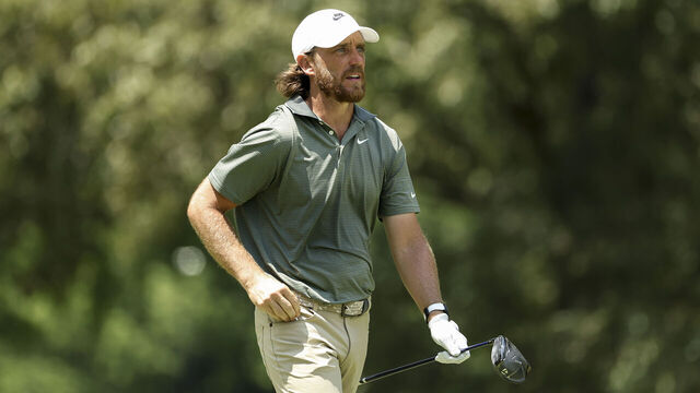 MEMPHIS, TENNESSEE - AUGUST 09: Tommy Fleetwood of England looks on while playing the seventh hole during the third round of the FedEx St. Jude Championship 2025 at TPC Southwind on August 09, 2025 in Memphis, Tennessee.