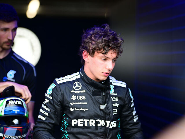 Andrea Kimi Antonelli of the Mercedes-AMG Petronas F1 Team looks on during the qualifying of the Hungarian GP, the 14th round of the Formula 1 World Championship, in Hungaroring, Mogyorod, Central Hungary, Hungary, on August 2, 2025.