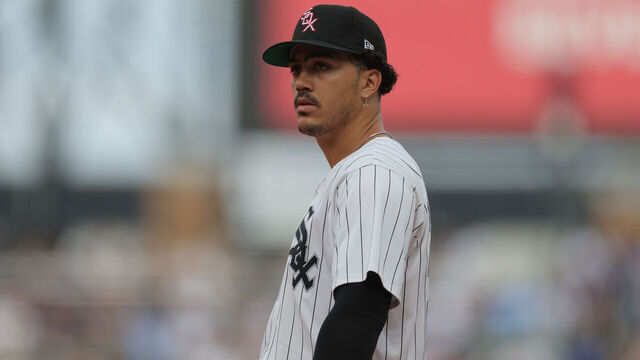 CHICAGO, IL - JULY 26: Miguel Vargas #20 of the Chicago White Sox looks on during a game against the Chicago Cubs on July 26, 2025 at Rate Field in Chicago, Illinois.