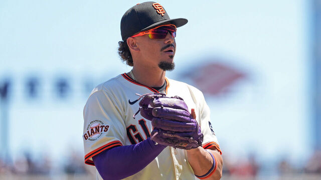 SAN FRANCISCO, CA - AUGUST 09: Willy Adames #2 of the San Francisco Giants looks on during the game between the Washington Nationals and the San Francisco Giants at Oracle Park on Saturday, August 9, 2025 in San Francisco, California.