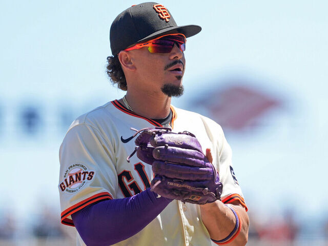 SAN FRANCISCO, CA - AUGUST 09: Willy Adames #2 of the San Francisco Giants looks on during the game between the Washington Nationals and the San Francisco Giants at Oracle Park on Saturday, August 9, 2025 in San Francisco, California.