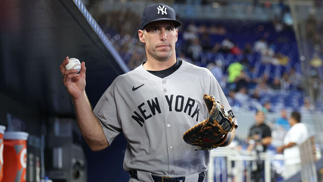 MIAMI, FL - AUGUST 01: New York Yankees first base Paul Goldschmidt (48) was through the dugout before the game between the New York Yankees and the Miami Marlins on Friday, August 1, 2025 at LoanDepot Park in Miami, FL