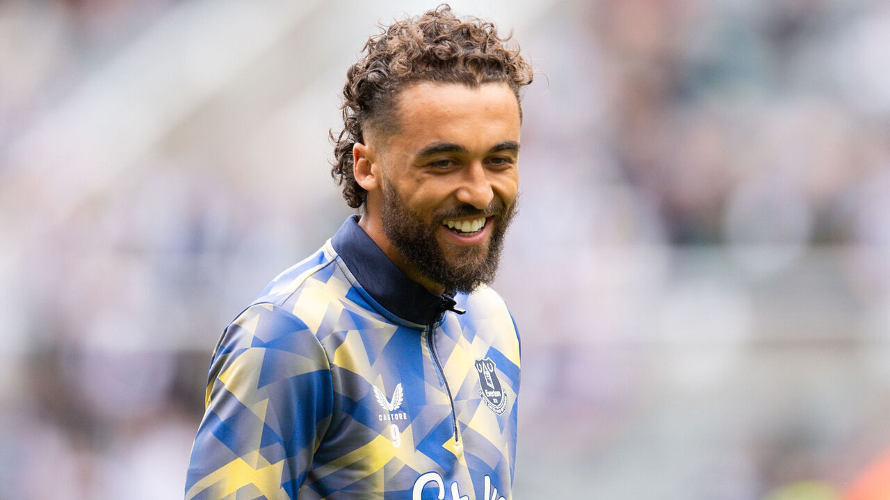 Dominic Calvert-Lewin of Everton FC plays during the Premier League match between Newcastle United and Everton at St. James's Park in Newcastle, United Kingdom, on May 25, 2025.