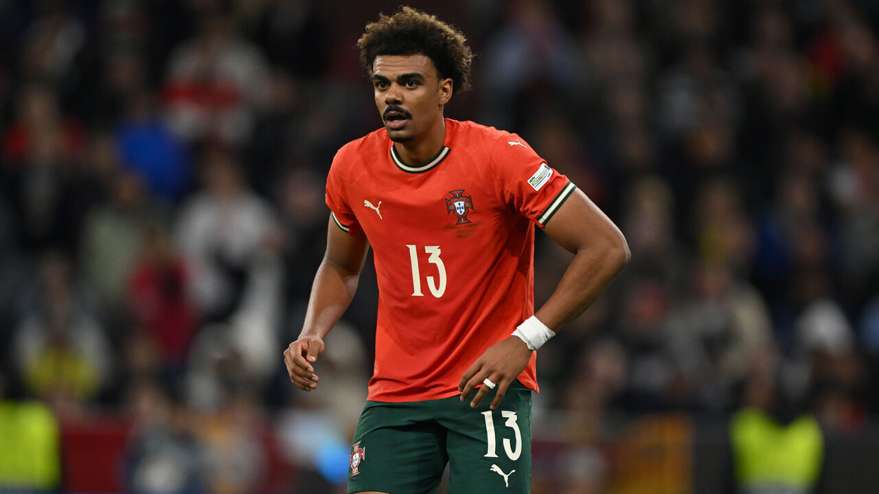 MUNICH, GERMANY - JUNE 08: Renato Veiga of Portugal looks on during the UEFA Nations League 2025 final match between Portugal and Spain at Munich Football Arena on June 08, 2025 in Munich, Germany.
