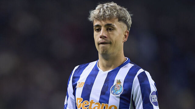 Ivan Jaime of FC Porto reacts during the UEFA Europa League match between FC Porto and FC Midtjylland at Estadio Do Dragao in Porto, Portugal, on December 12, 2024.