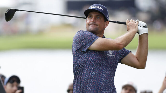 ATLANTA, GA - AUGUST 23: Keegan Bradley of the United States watches his tee shot on No. 4 during the third round of the PGA Tour Championship, August 23, 2025 at East Lake Golf Club in Atlanta, Georgia.