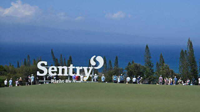 KAPALUA, MAUI, HAWAII - JANUARY 05: Fans walk along the course during the final round of The Sentry at The Plantation Course at Kapalua on January 5, 2025 in Kapalua, Maui, Hawaii.