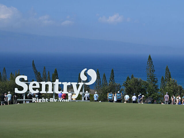KAPALUA, MAUI, HAWAII - JANUARY 05: Fans walk along the course during the final round of The Sentry at The Plantation Course at Kapalua on January 5, 2025 in Kapalua, Maui, Hawaii.