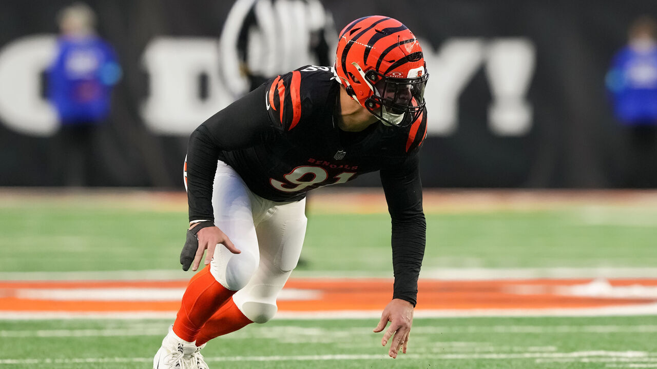 CINCINNATI, OHIO - DECEMBER 28: Trey Hendrickson #91 of the Cincinnati Bengals in action in the first quarter against the Denver Broncos at Paycor Stadium on December 28, 2024 in Cincinnati, Ohio.