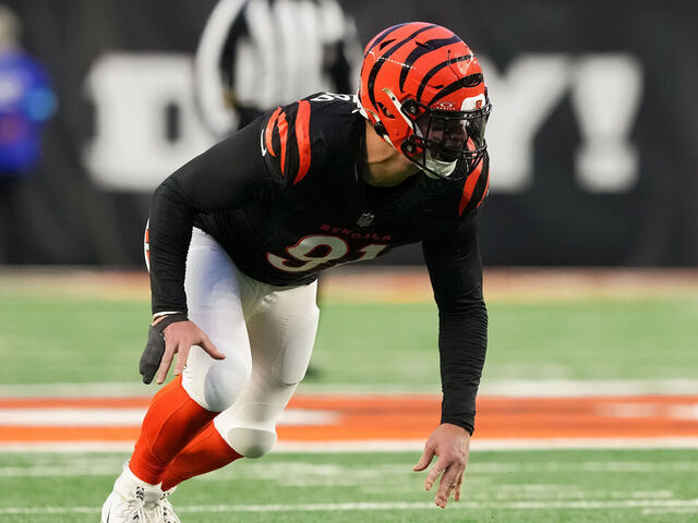 CINCINNATI, OHIO - DECEMBER 28: Trey Hendrickson #91 of the Cincinnati Bengals in action in the first quarter against the Denver Broncos at Paycor Stadium on December 28, 2024 in Cincinnati, Ohio.