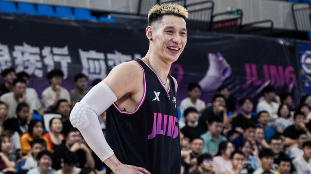 SHENYANG, CHINA - JULY 05: Former NBA star Jeremy Lin joins in a game at Northeastern University Liu Changchun Gymnasium on July 5, 2025 in Shenyang, Liaoning Province of China.