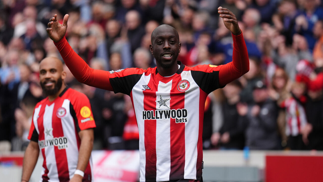 Brentford's Yoane Wissa celebrates after scoring their side's fourth goal of the game during the Premier League match at the Gtech Community Stadium, London. Picture date: Sunday May 4, 2025.