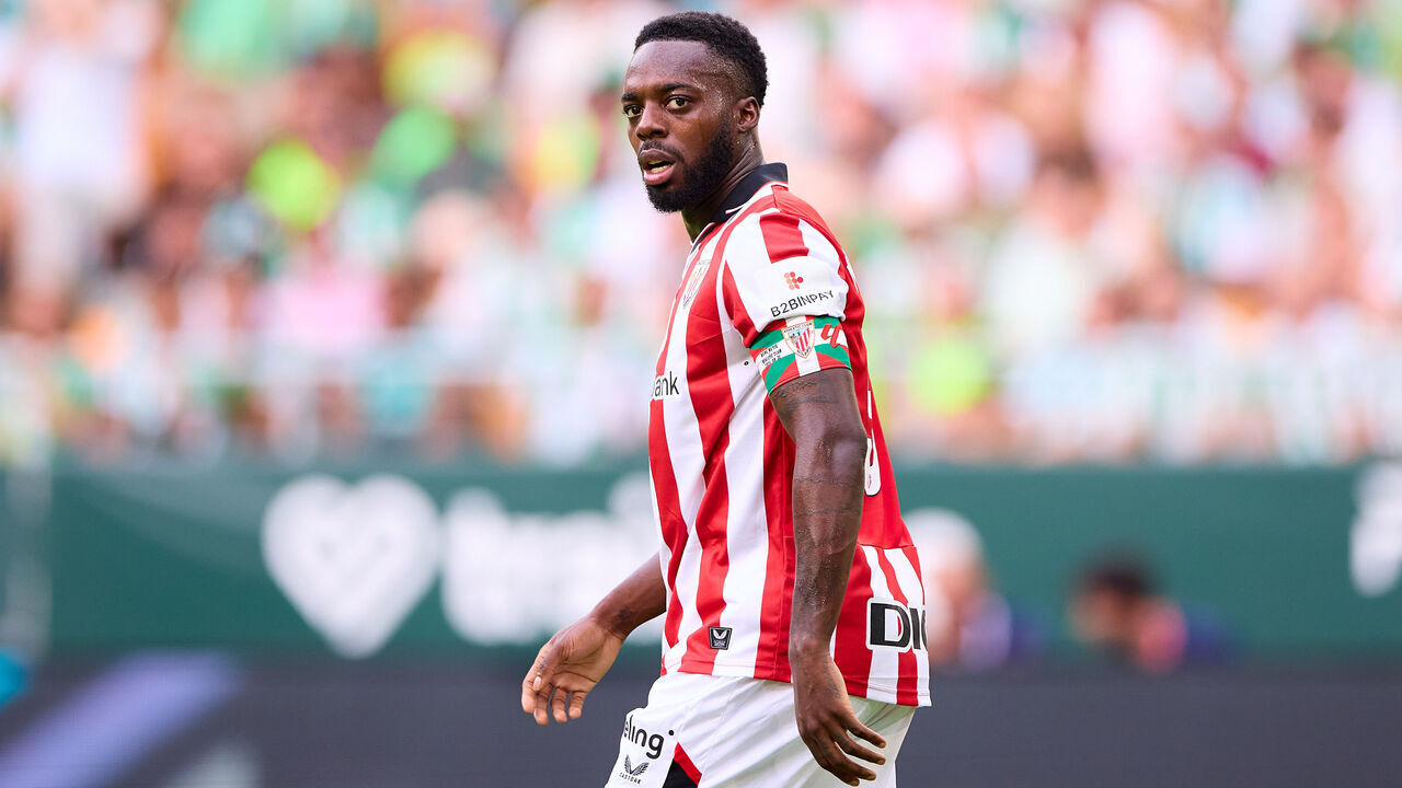 SEVILLE, SPAIN - AUGUST 31: Inaki Williams of Athletic Club looks on during the LaLiga EA Sports match between Real Betis Balompie and Athletic Club at Estadio La Cartuja on August 31, 2025 in Seville, Spain.