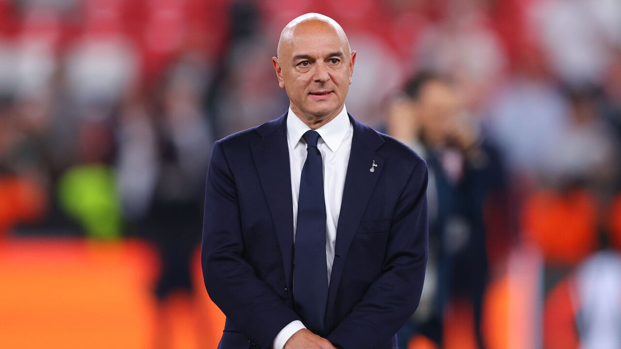 BILBAO, SPAIN - MAY 21: Daniel Levy, chairman of Tottenham Hotspur during the UEFA Europa League Final 2025 between Tottenham Hotspur and Manchester United at Estadio San Mames on May 21, 2025 in Bilbao, Spain.