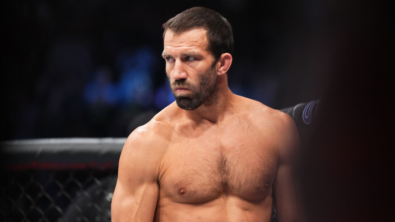 SALT LAKE CITY, UTAH - AUGUST 20: Luke Rockhold stands in his corner before facing Paulo Costa of Brazil in a middleweight fight during the UFC 278 event at Vivint Arena on August 20, 2022 in Salt Lake City, Utah.