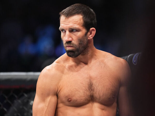 SALT LAKE CITY, UTAH - AUGUST 20: Luke Rockhold stands in his corner before facing Paulo Costa of Brazil in a middleweight fight during the UFC 278 event at Vivint Arena on August 20, 2022 in Salt Lake City, Utah.