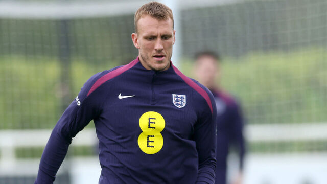 BURTON UPON TRENT, ENGLAND - SEPTEMBER 03: Dan Burn of England runs with the ball during a training session at St George's Park on September 03, 2025 in Burton upon Trent, England.