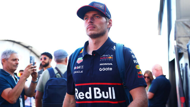 MONZA, ITALY - SEPTEMBER 06: Max Verstappen of the Netherlands and Oracle Red Bull Racing arrives in the Paddock prior to final practice ahead of the F1 Grand Prix of Italy at Autodromo Nazionale Monza on September 06, 2025 in Monza, Italy.