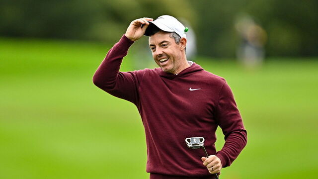Kildare , Ireland - 6 September 2025; Rory McIlroy of Northern Ireland after finishing his third round during day three of the Amgen Irish Open Golf Championship 2025 at The K Club in Straffan, Kildare.