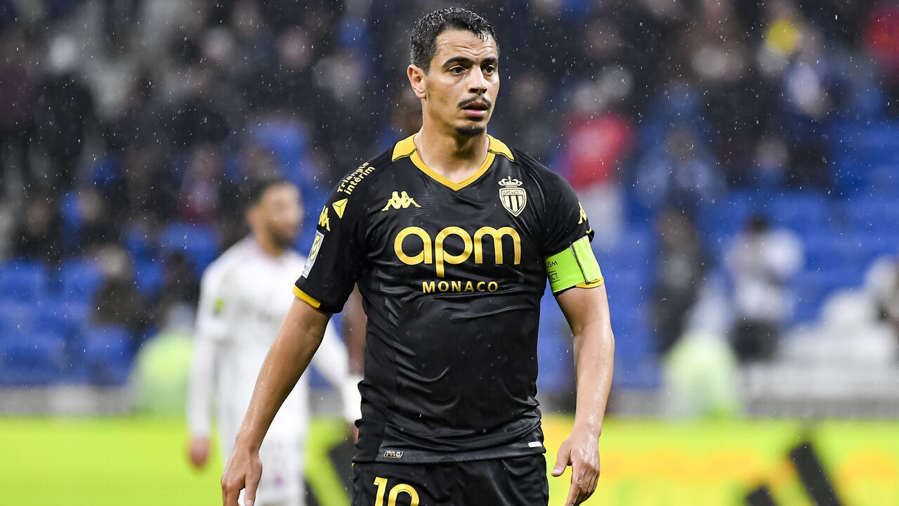 LYON, FRANCE - APRIL 28: Wissam Ben Yedder of Monaco walks in the field during the Ligue 1 Uber Eats match between Olympique Lyonnais and AS Monaco at Groupama Stadium on April 28, 2024 in Lyon, France.