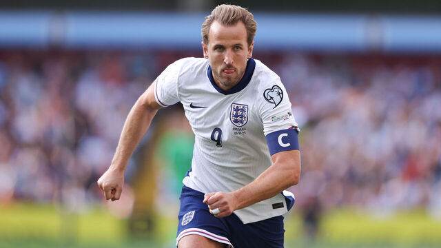 BIRMINGHAM, ENGLAND - SEPTEMBER 06: Harry Kane of England during the FIFA World Cup 2026 qualifier match between England and Andorra at Villa Park on September 06, 2025 in Birmingham, England.