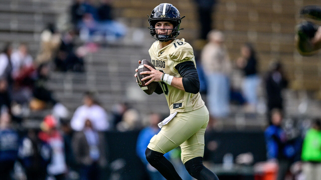 BOULDER, CO - APRIL 19: Ryan Staub #16 of the Colorado Buffaloes plays in the Black and Gold Spring Game at Folsom Field on April 19, 2025 in Boulder, Colorado.