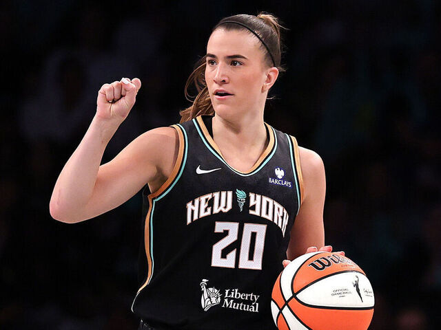 NEW YORK, NEW YORK - SEPTEMBER 09: Sabrina Ionescu #20 of the New York Liberty in action during the second half against the Washington Mystics at Barclays Center on September 09, 2025 in the Brooklyn borough of New York City. The Liberty won 75-66.