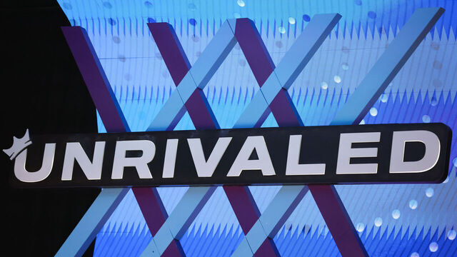 MEDLEY, FLORIDA - JANUARY 31: A general view of an Unrivaled sign prior to a game between Phantom and Rose at Wayfair Arena on January 31, 2025 in Medley, Florida.