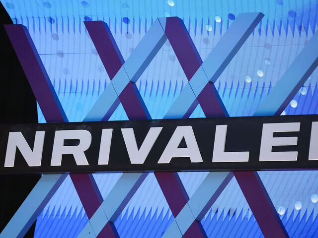 MEDLEY, FLORIDA - JANUARY 31: A general view of an Unrivaled sign prior to a game between Phantom and Rose at Wayfair Arena on January 31, 2025 in Medley, Florida.