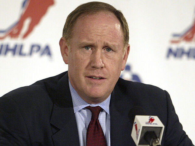 TORONTO - JULY 21: NHLPA Executive Director Bob Goodenow answers a question during a press conference announcing the NHLPA's ratification of the new collective bargaining agreement in a Toronto hotel on July 21, 2005 in Toronto, Canada.
