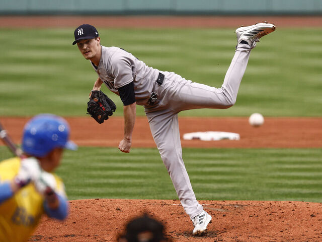 BOSTON, MA - SEPTEMBER 13: Max Fried #54 of the New York Yankees pitches against the Boston Red Sox during the first inning at Fenway Park on September 13, 2025 in Boston, Massachusetts.