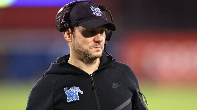 FRISCO, TEXAS - DECEMBER 17: Head coach Ryan Silverfield of the Memphis Tigers looks on during the second half of the Scooter's Coffee Frisco Bowl against the West Virginia Mountaineers at Toyota Stadium on December 17, 2024 in Frisco, Texas.