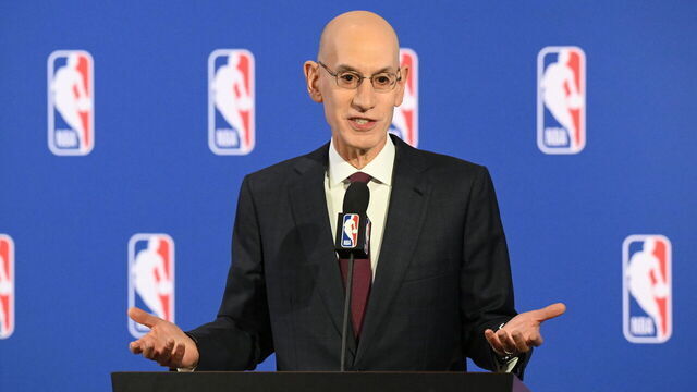 NEW YORK CITY - SEPTEMBER 10: NBA Commissioner Adam Silver addresses the media following the Board of Governors meetings on September 10, 2025 at the St. Regis Hotel in New York City. Mandatory Copyright Notice: Copyright 2025 NBAE