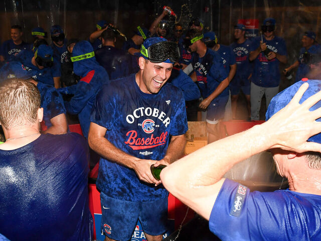 PITTSBURGH, PENNSYLVANIA - SEPTEMBER 17: Matthew Boyd #16 of the Chicago Cubs celebrates the team's 8-4 win over the Pittsburgh Pirates to clinch a spot in the National League Playoffs at PNC Park on September 17, 2025 in Pittsburgh, Pennsylvania.
