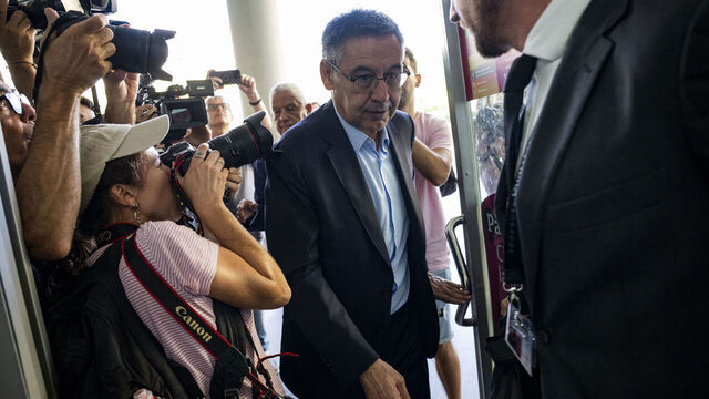 FC Barcelona's former president Josep Maria Bartomeu leaves the Ciutat de la Justicia courthouse after a hearing on the ongoing FC Barcelona corruption case regarding alleged bribery payments to former refereeing chief, in Barcelona, on September 18, 2025. Last year Barcelona and several of the Spanish champions' former directors were charged with bribery after alleged payments to the former Spanish refereeing vice-president Jose Maria Enriquez Negreira, who held the post for 25 years. Negreira allegedly earned over seven million euros ($7.6 million) from Barcelona between 2001 and 2018, through companies supposedly producing refereeing reports, according to the club.